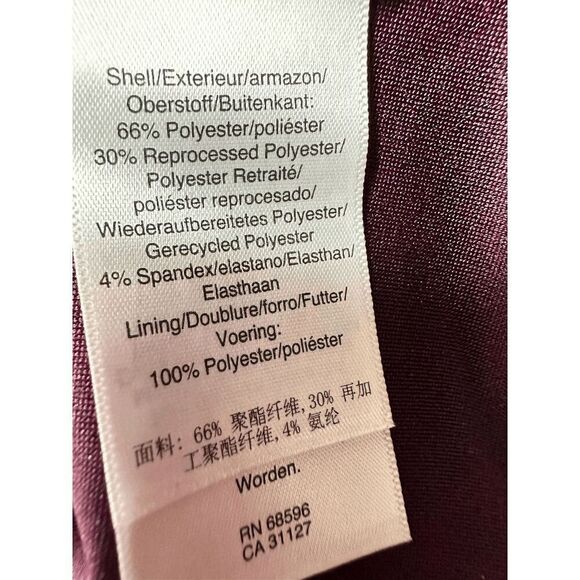 DKNY Women's Side-Knot V-Neck Sheath Dress - Raisin 10 - Picture 5 of 6